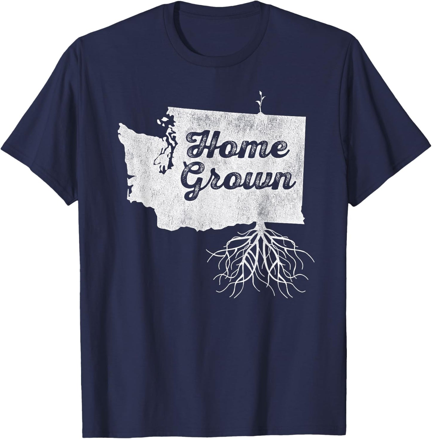 Washington T Shirt Home Grown Roots WA State Pride T-Shirt - T-Shirt | Navy