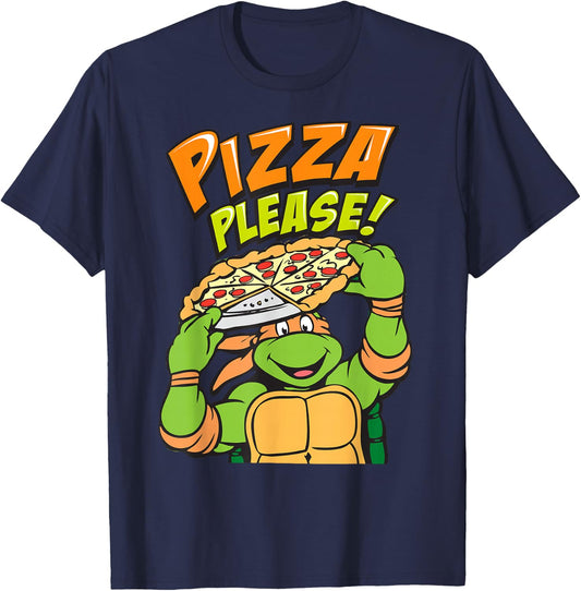 Teenage Mutant Ninja Turtles Pizza Please T-Shirt - T-Shirt | Navy