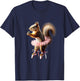 Squirrel Ballerina Ballet Dance Acorns Wildlife T-Shirt - T-Shirt | Navy