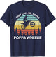 Funny Motocross Vintage Dirt Bike Poppa Wheelie Braaap T-Shirt - T-Shirt | Navy