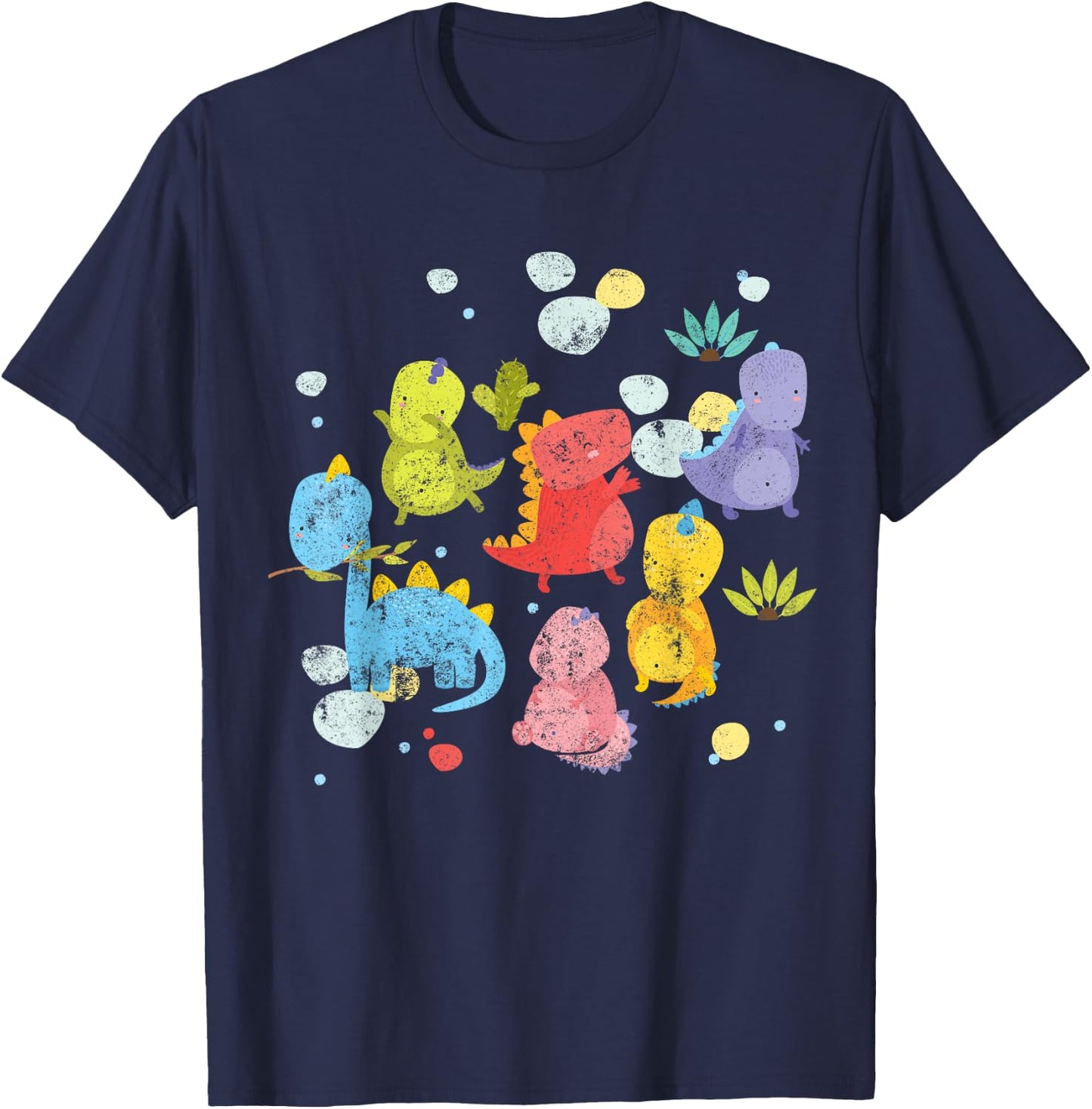 Dinosaur Print Cute ABDL Ab/DL Ageplay T-Shirt - T-Shirt | Navy