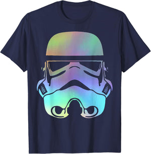 Star Wars Storm Trooper Neon Rainbow Graphic T-Shirt - T-Shirt | Navy