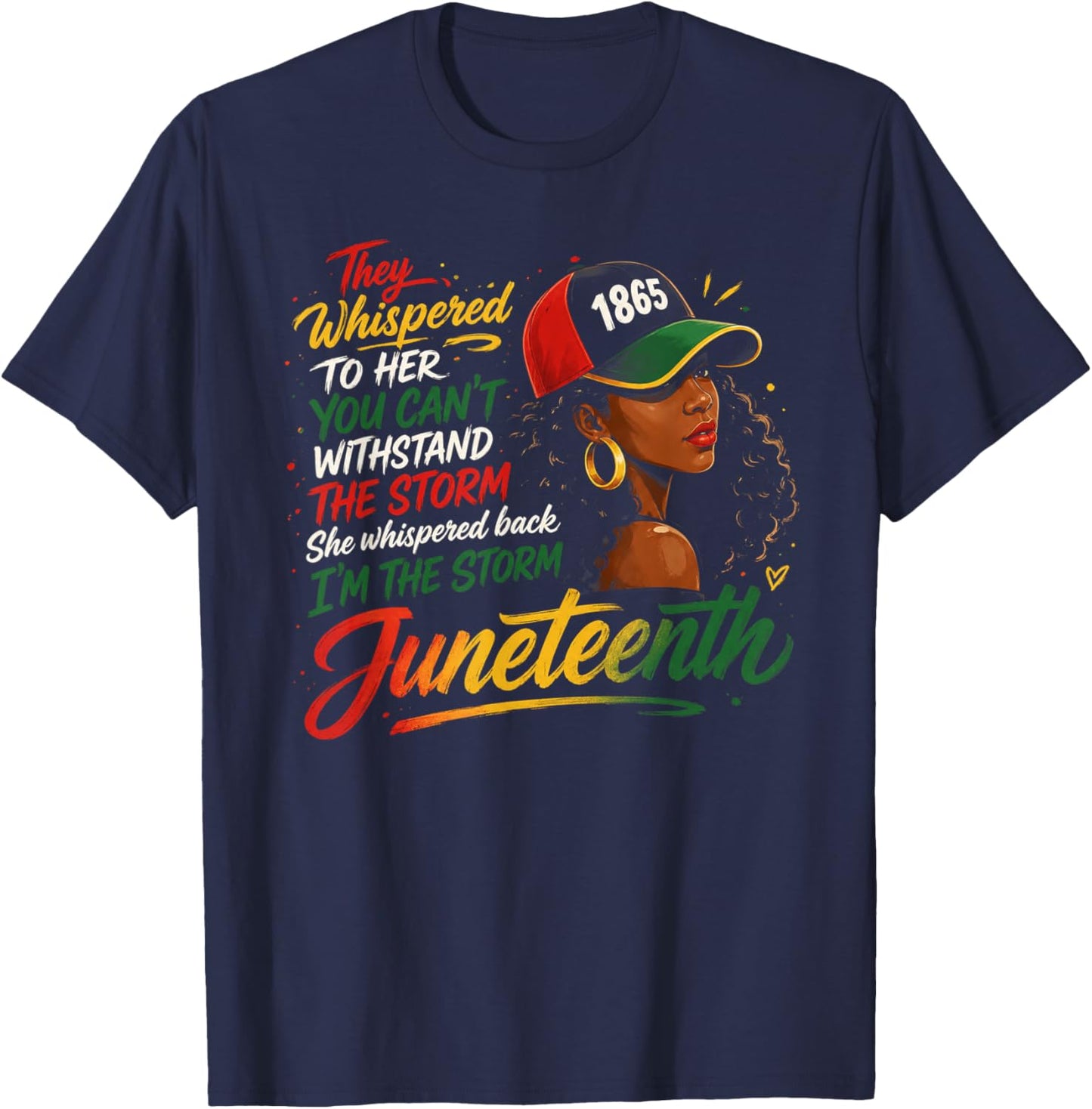 Juneteenth Freedom Day Black History Melanin T-Shirt - T-Shirt | Navy