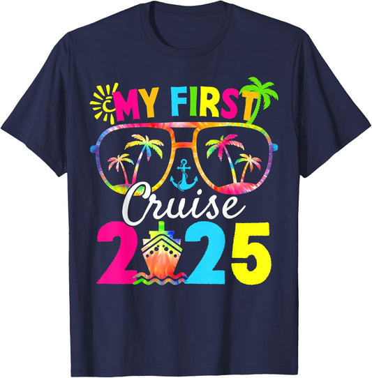 My First Family Cruise Squad 2025 Vacation Summer Trip T-Shirt - T-Shirt | Navy