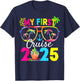 My First Family Cruise Squad 2025 Vacation Summer Trip T-Shirt - T-Shirt | Navy