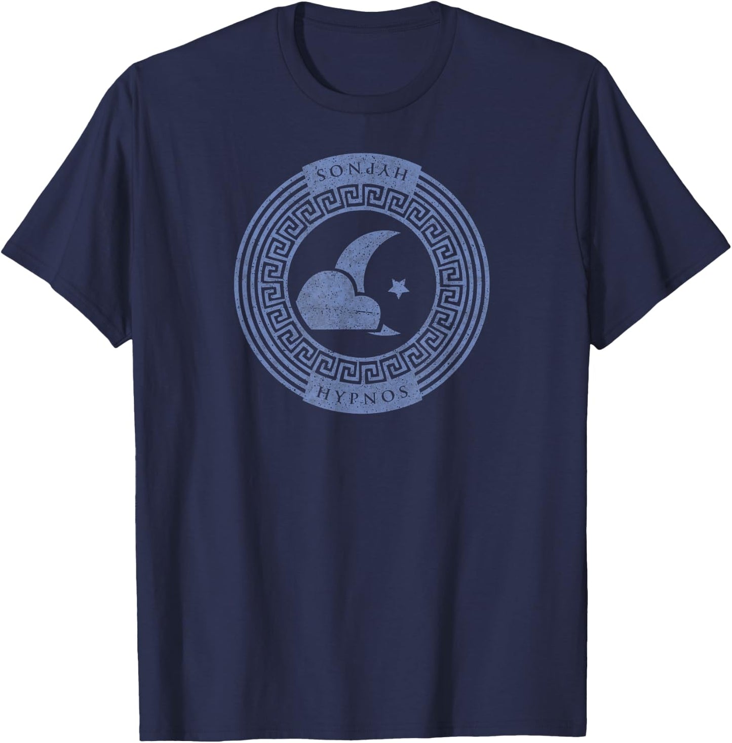 Greek God T Shirt Hypnos Dream Moon and Star T-Shirt - T-Shirt | Navy