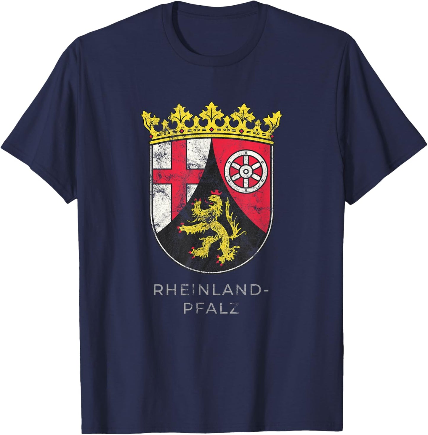 Rheinland Pfalz German Coat of arm Germany Deutsch Shirt T-Shirt - T-Shirt | Navy