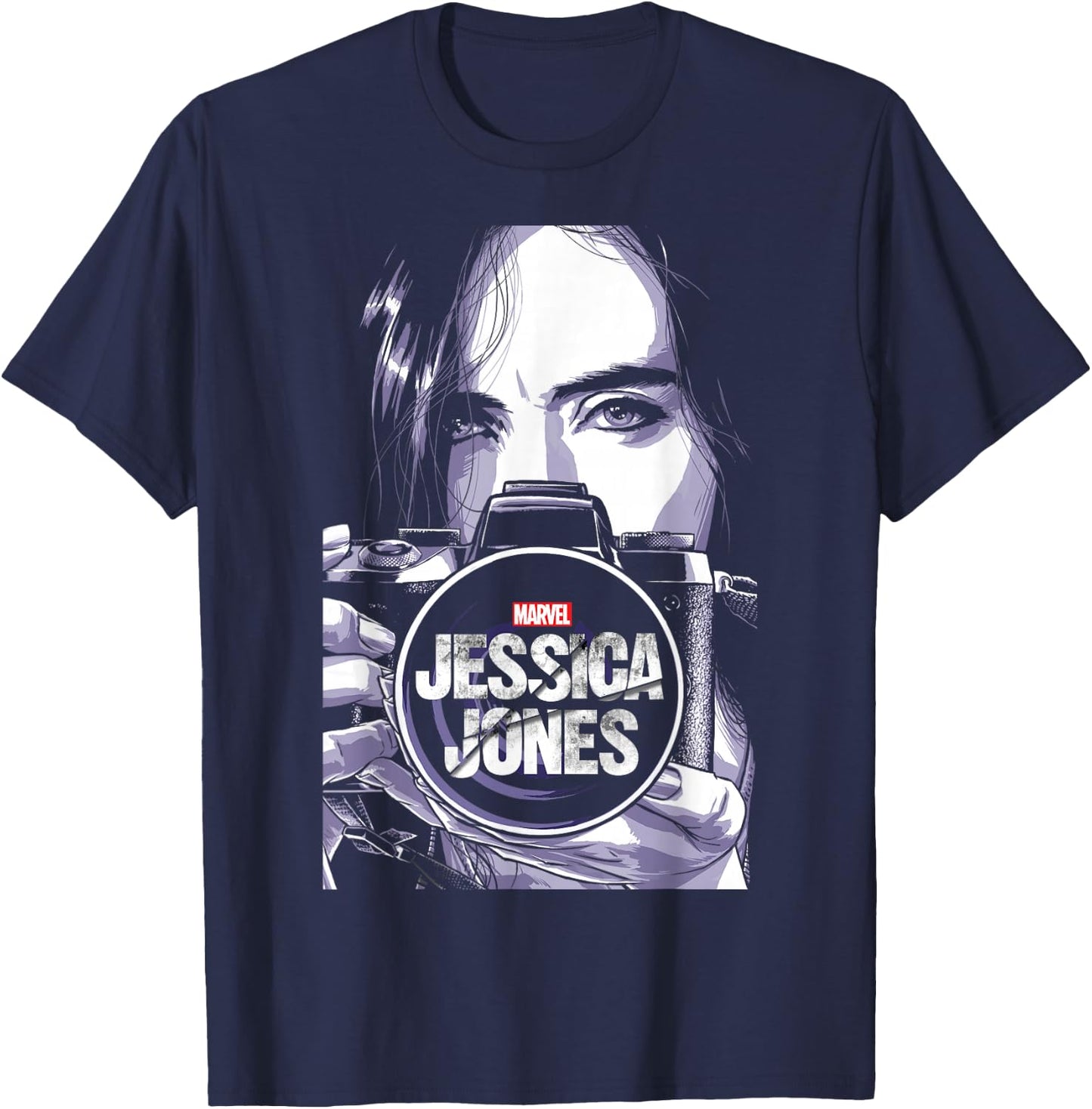 Marvel Jessica Jones Camera T-Shirt - T-Shirt | Navy