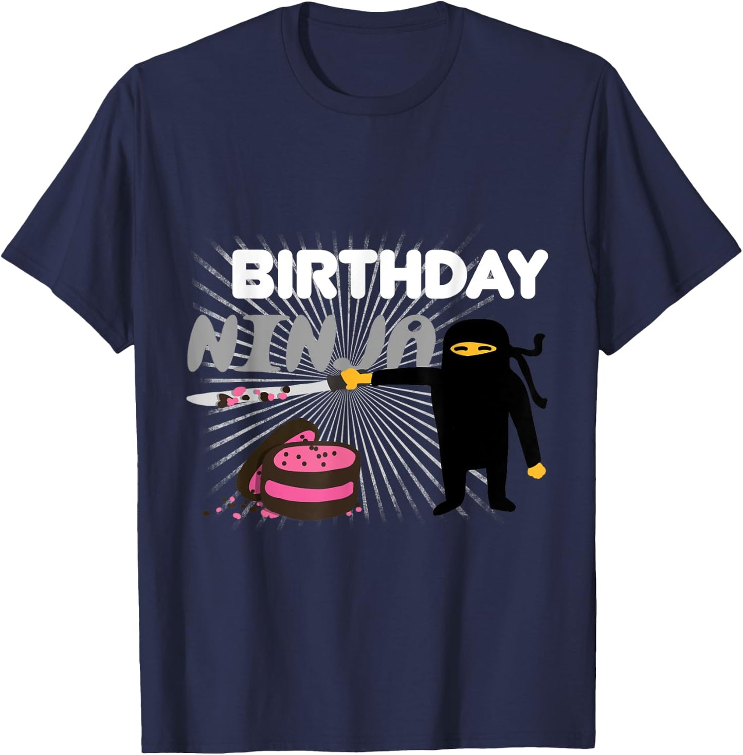 Birthday Party Ninja - Funny Cool Martial Arts Gift T-Shirt - T-Shirt | Navy