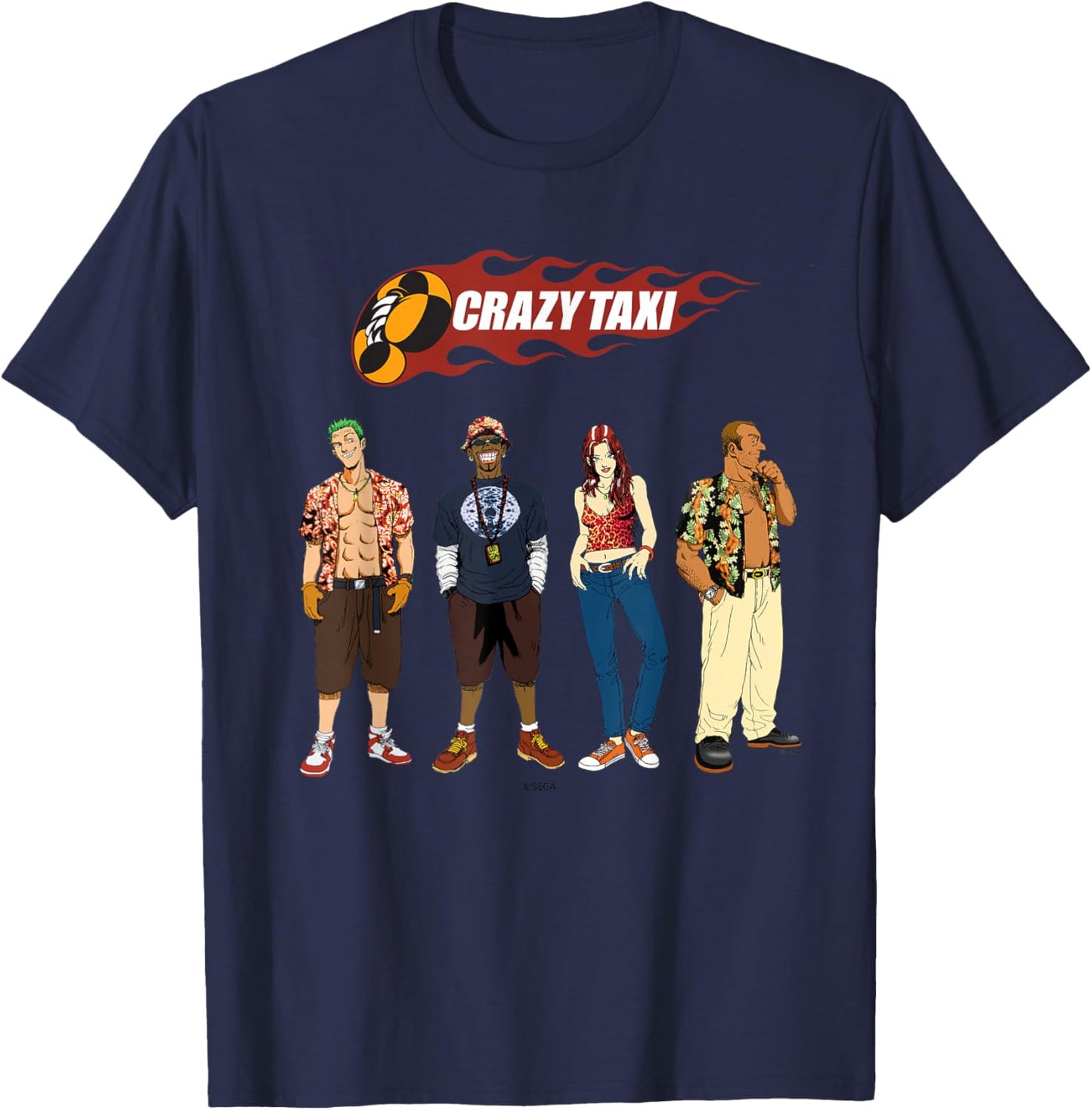 Crazy Taxi Driver Line Up T-Shirt - T-Shirt | Navy