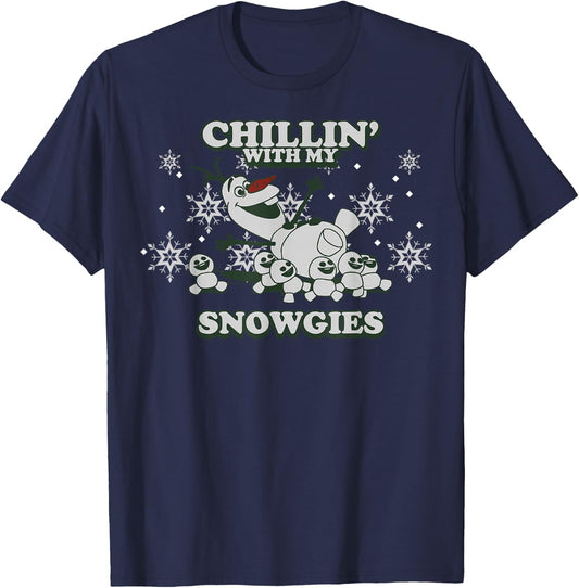 Disney Frozen Olaf Chillin' with My Snowgies Snowflake T-Shirt - T-Shirt | Navy