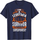 Leukemia Cancer Survivor Awareness Ribbon Gifts T-Shirt - T-Shirt | Navy