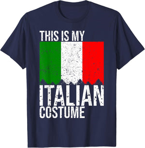Vintage This Is My Italian Flag Costume for Halloween T-Shirt - T-Shirt | Navy