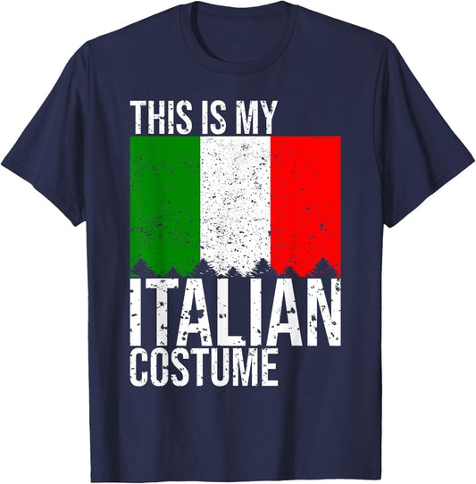 Vintage This Is My Italian Flag Costume for Halloween T-Shirt - T-Shirt | Navy