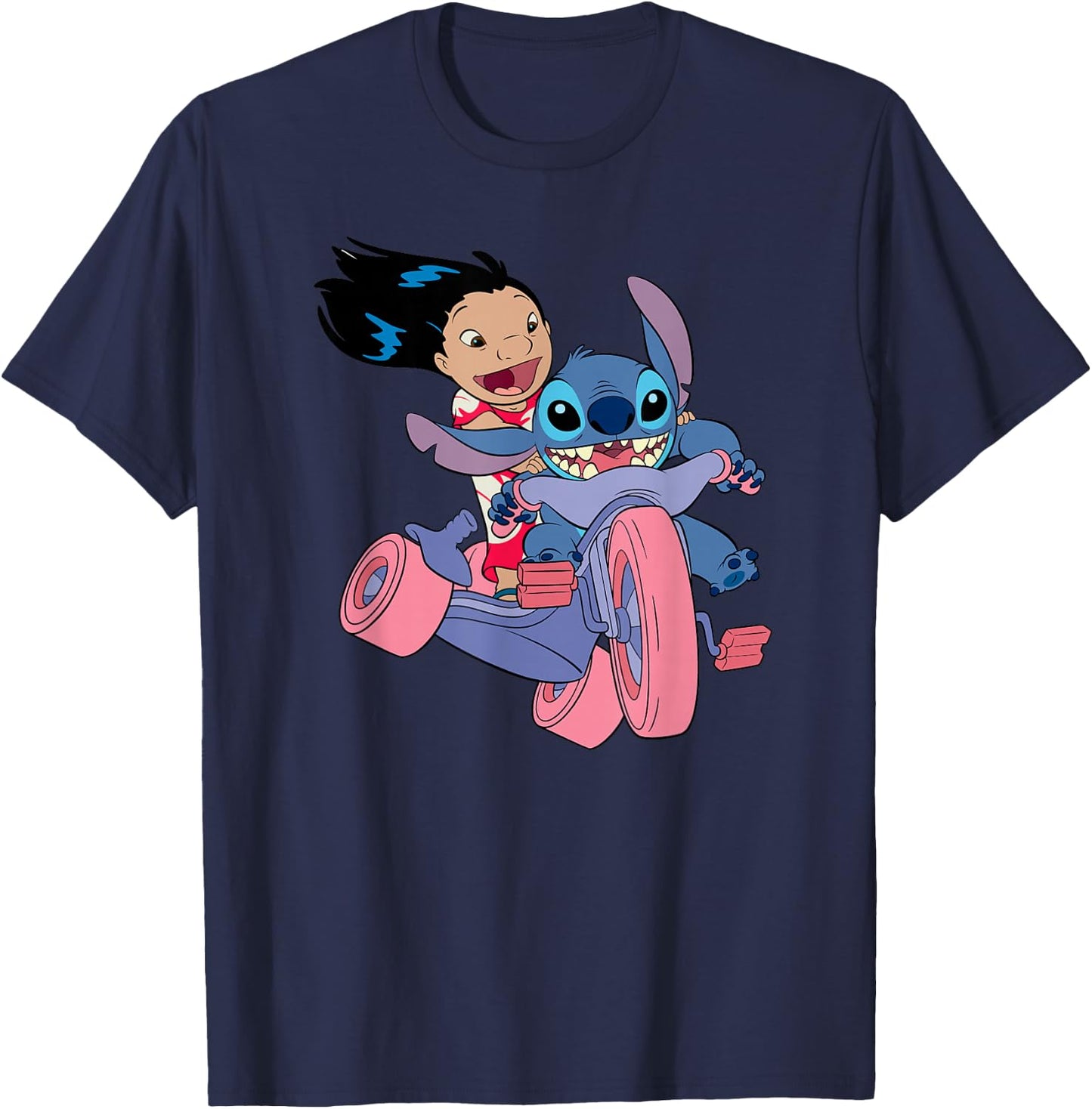 Disney Lilo & Stitch Bike Adventure T-Shirt - T-Shirt | Navy