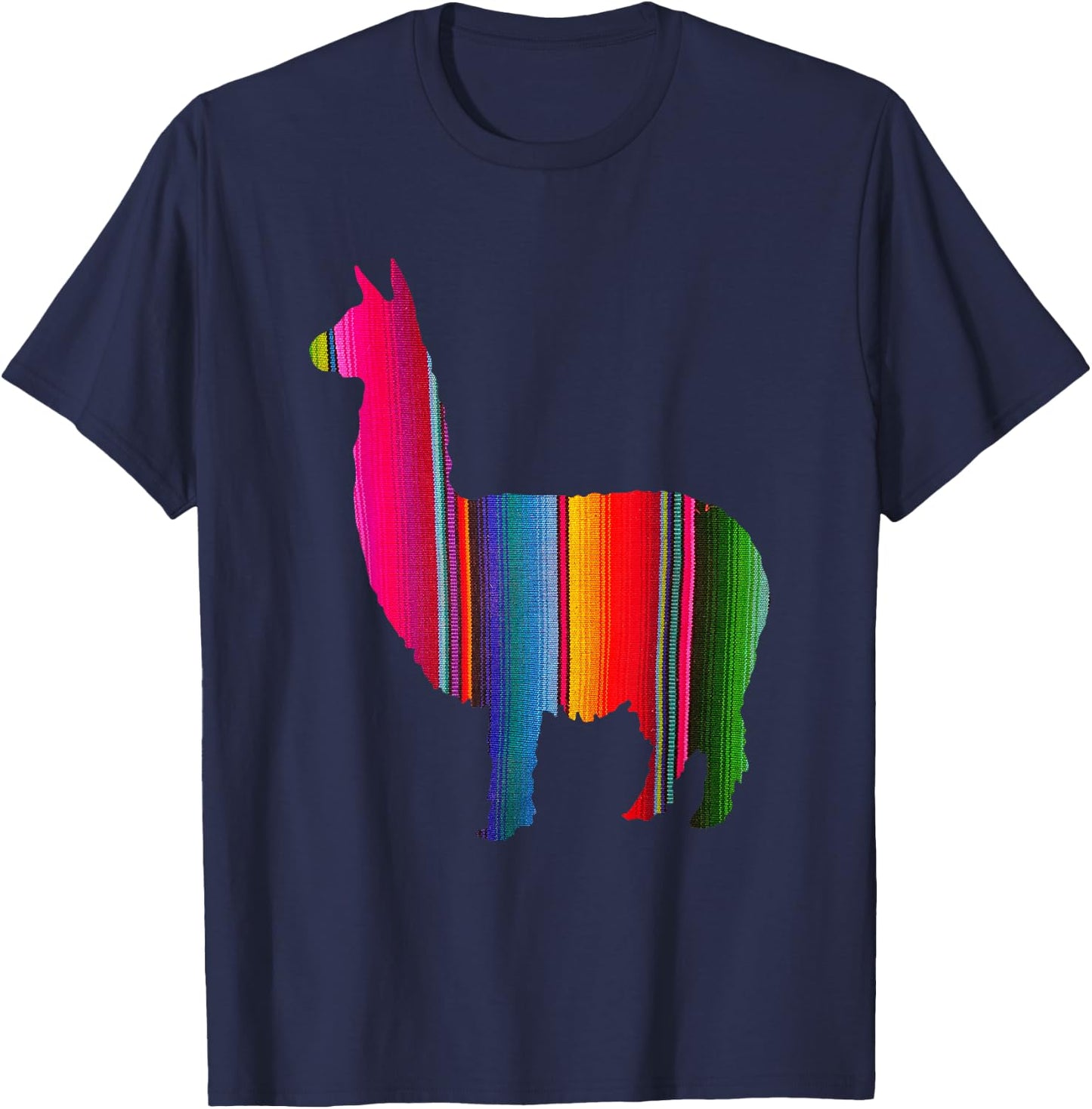 Llama Alpaca Inca Textile Aguayo T Shirt T-Shirt - T-Shirt | Navy