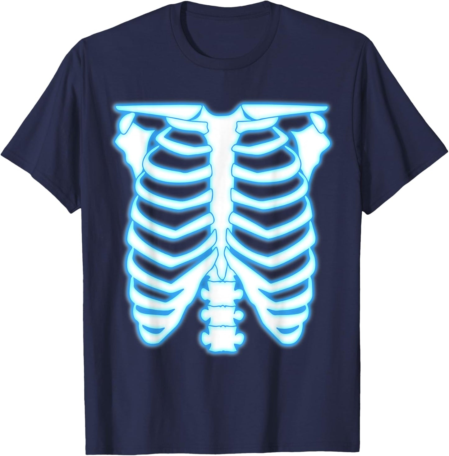 X-Ray Skeleton | Halloween Skeleton Rib Cage Costume T-Shirt - T-Shirt | Navy