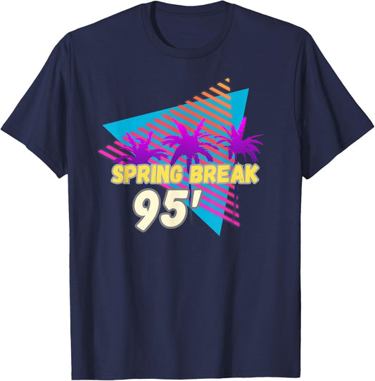 Spring Break 95 | 90s Beach Party Wear T-Shirt - T-Shirt | Navy