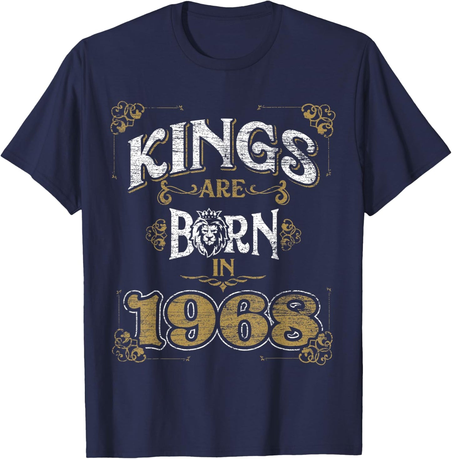 Kings Are Born In 1968 Bday Gifts 54th Birthday T-Shirt - T-Shirt | Navy