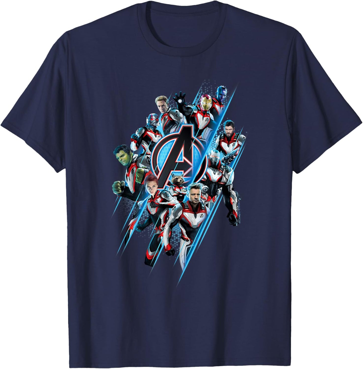 Marvel Avengers: Endgame Logo Super Heroes United T-Shirt - T-Shirt | Navy
