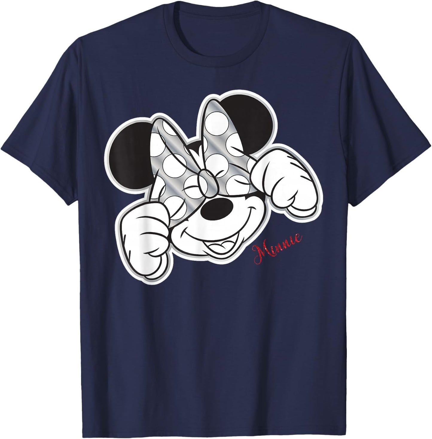 Disney - Minnie Mouse Bow Over Eyes T-Shirt - T-Shirt | Navy