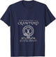 Women's Crawford Clan Proud Heritage Scottish Last Name Vintage V-Neck T-Shirt - T-Shirt | Navy
