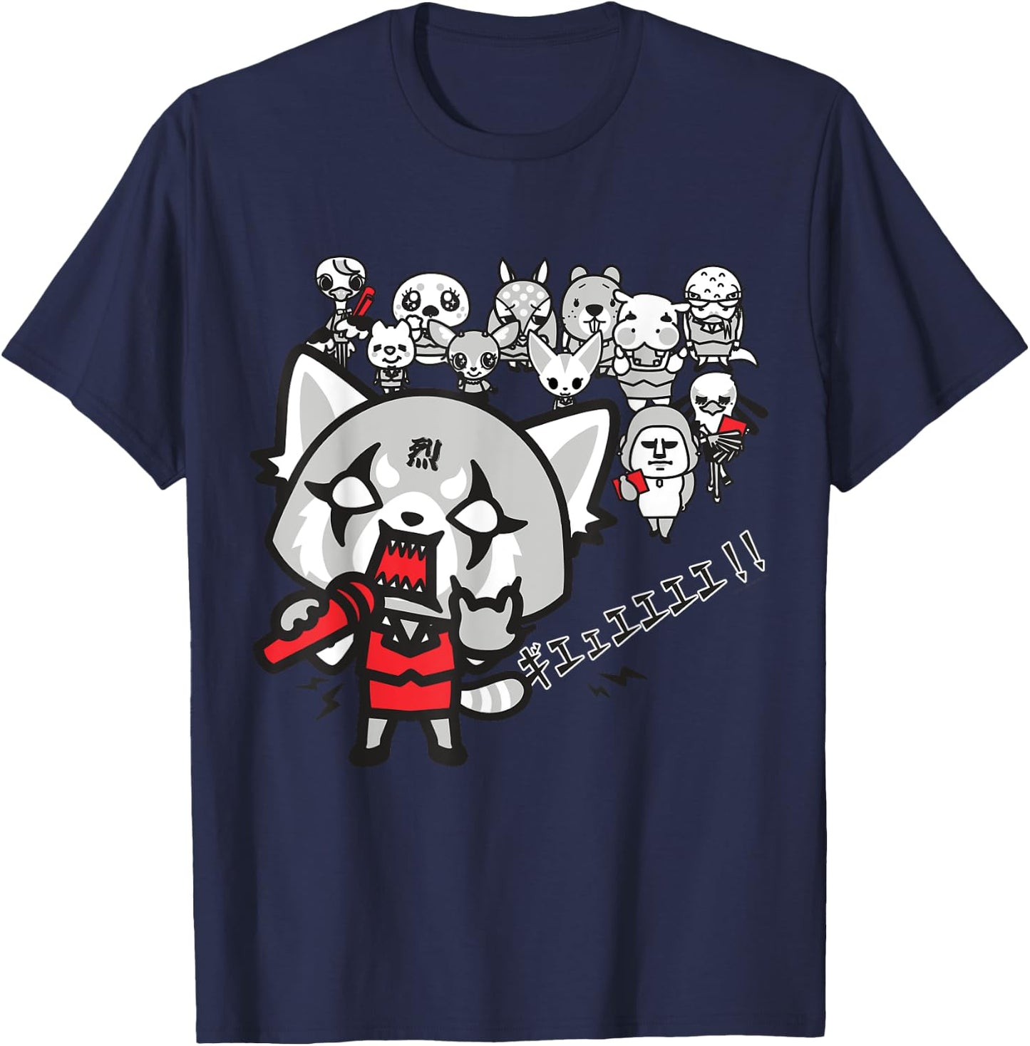 Aggretsuko Rage Karaoke Shirt T-Shirt - T-Shirt | Navy