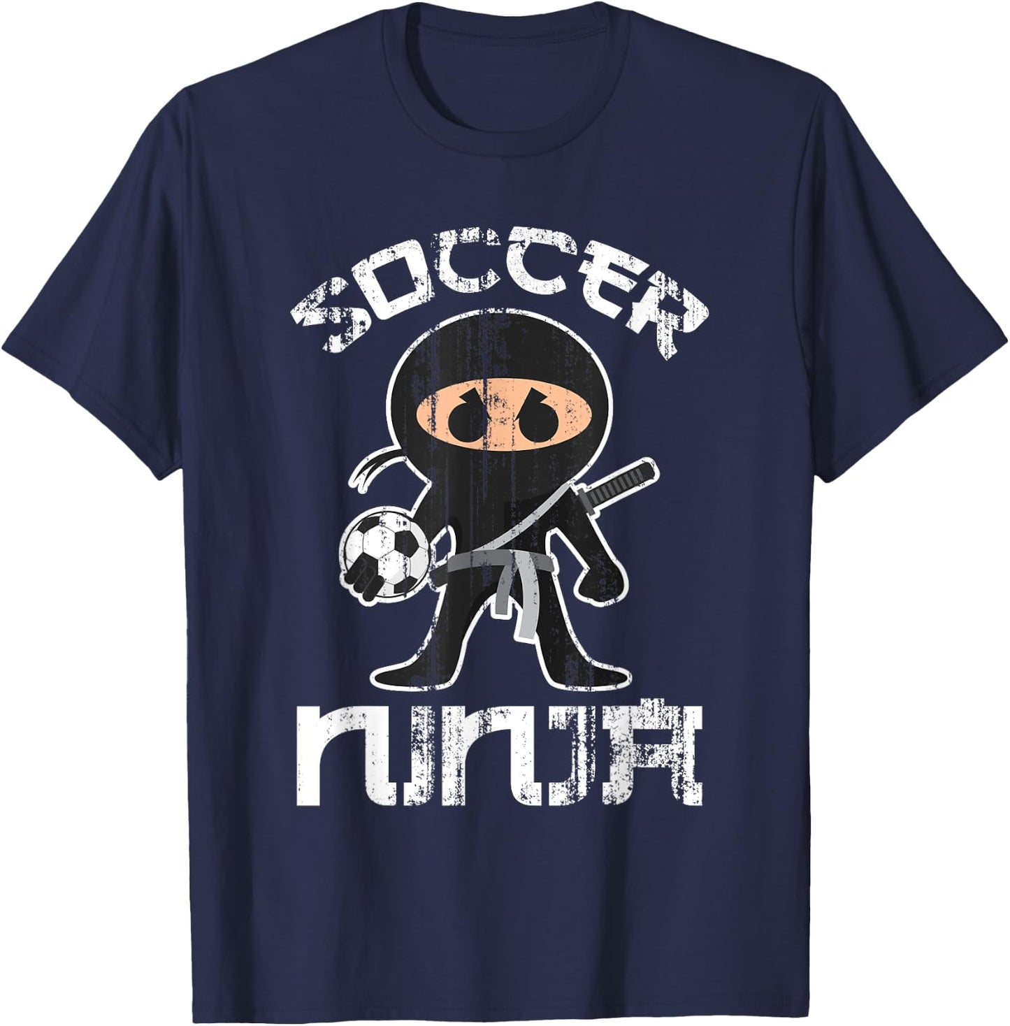 Soccer Ninja Shirt | Cute Class Football Lovers Gift T-Shirt - T-Shirt | Navy