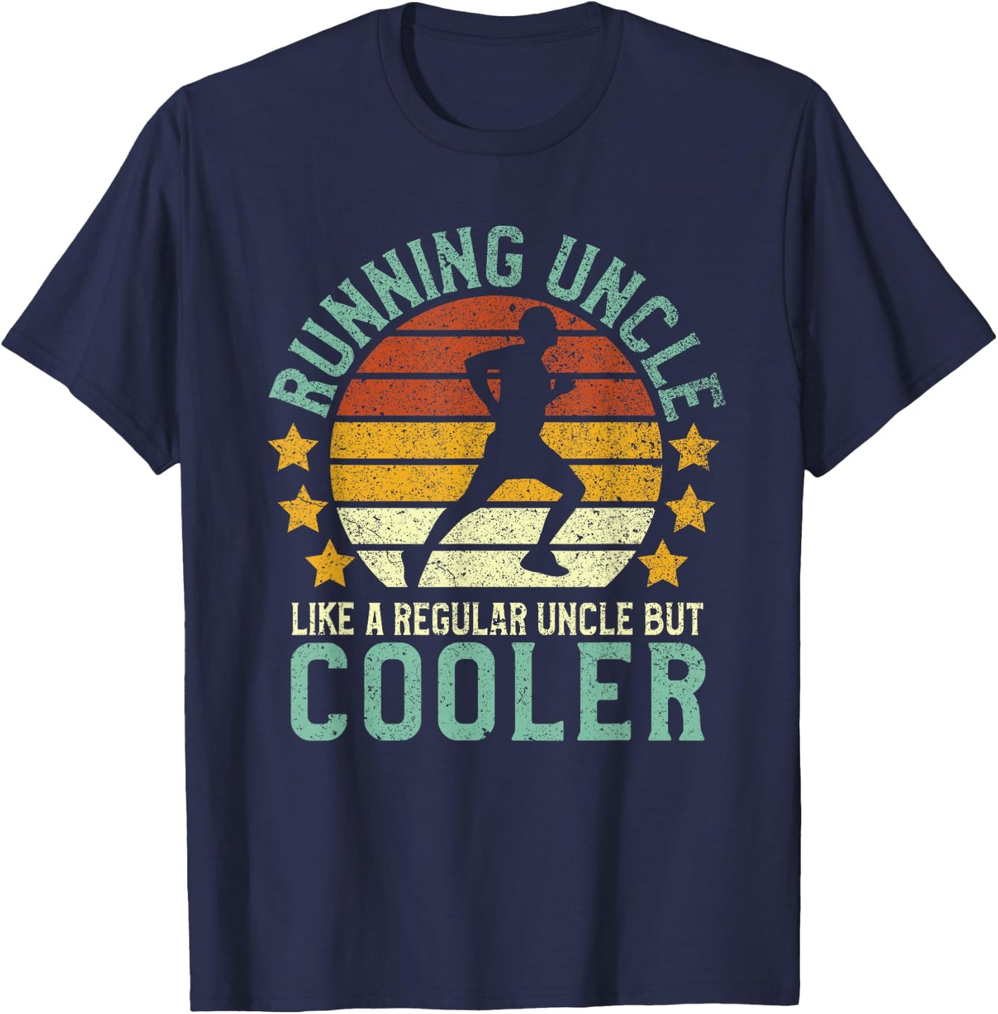 Running Uncle Funny Adult 5k Marathon Runner Gift Run Lover T-Shirt - T-Shirt | Navy