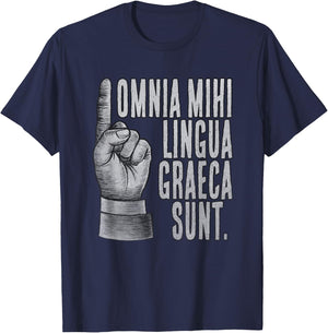 Funny It's Greek to me in Latin T-Shirt - T-Shirt | Navy