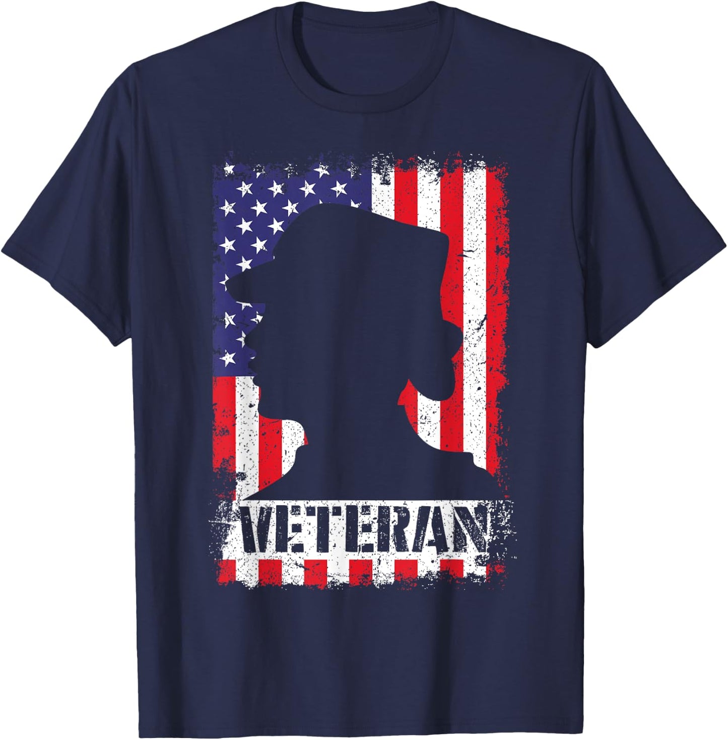 Women Veteran USA Flag Female Veterans Day Gift Shirt T-Shirt - T-Shirt | Navy