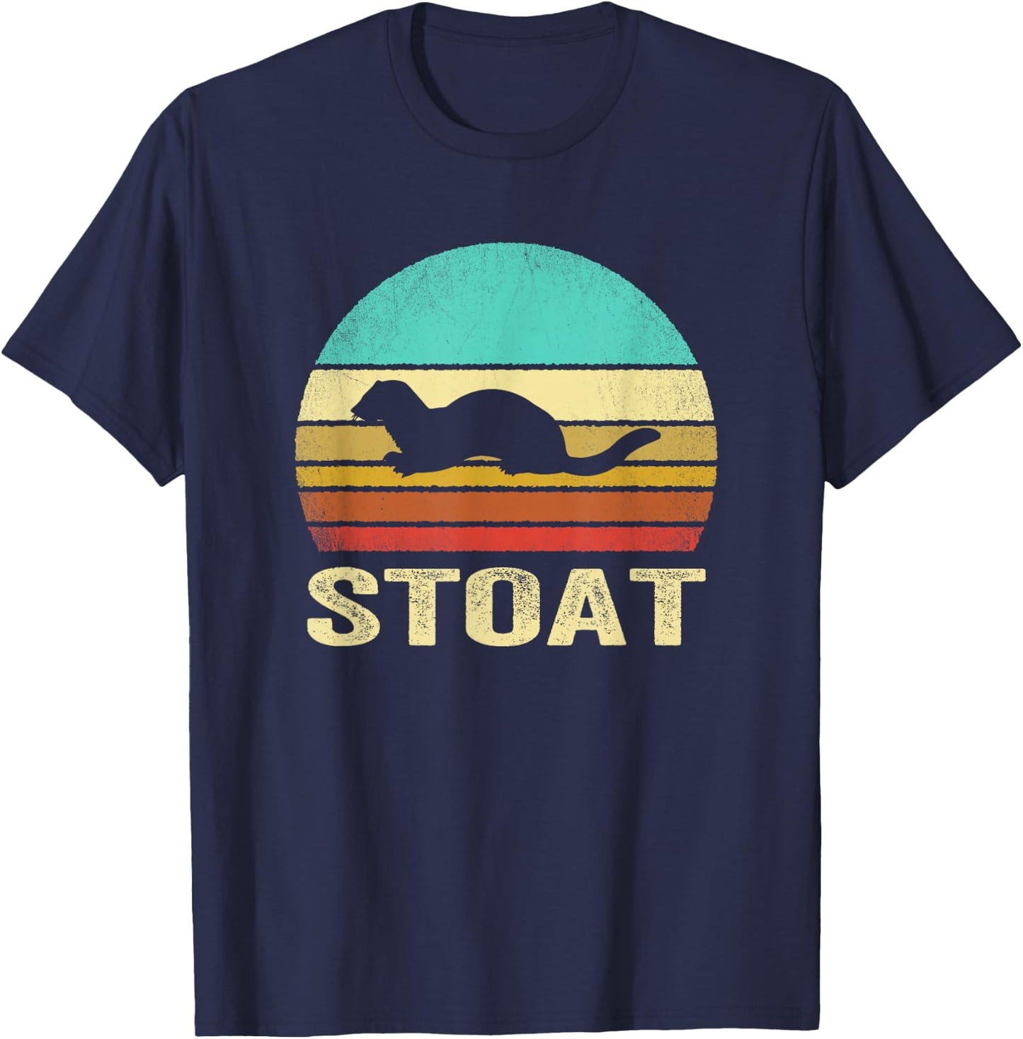Vintage Stoat Shirt Sunset T-Shirt - T-Shirt | Navy