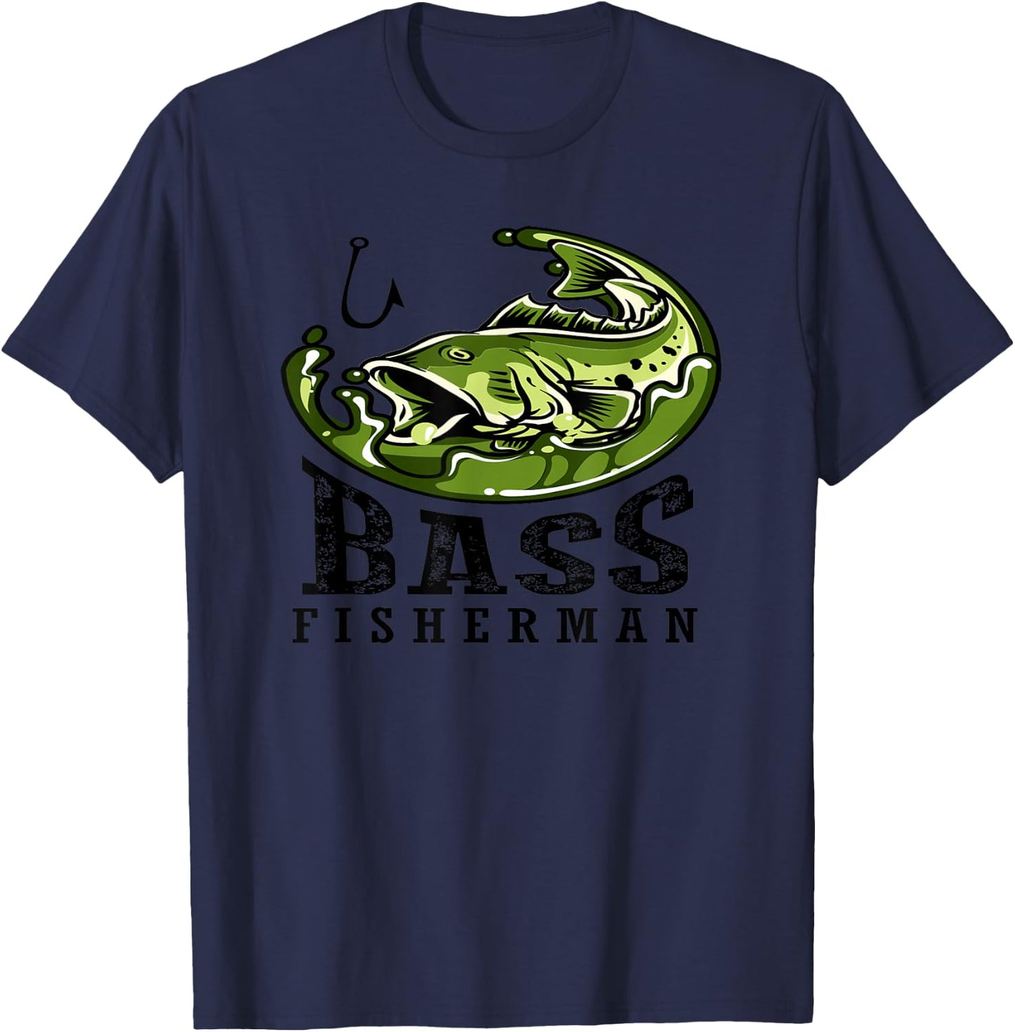 Patriotic Anglers American Bass Pro Whisperer Fisherman T-Shirt - T-Shirt | Navy