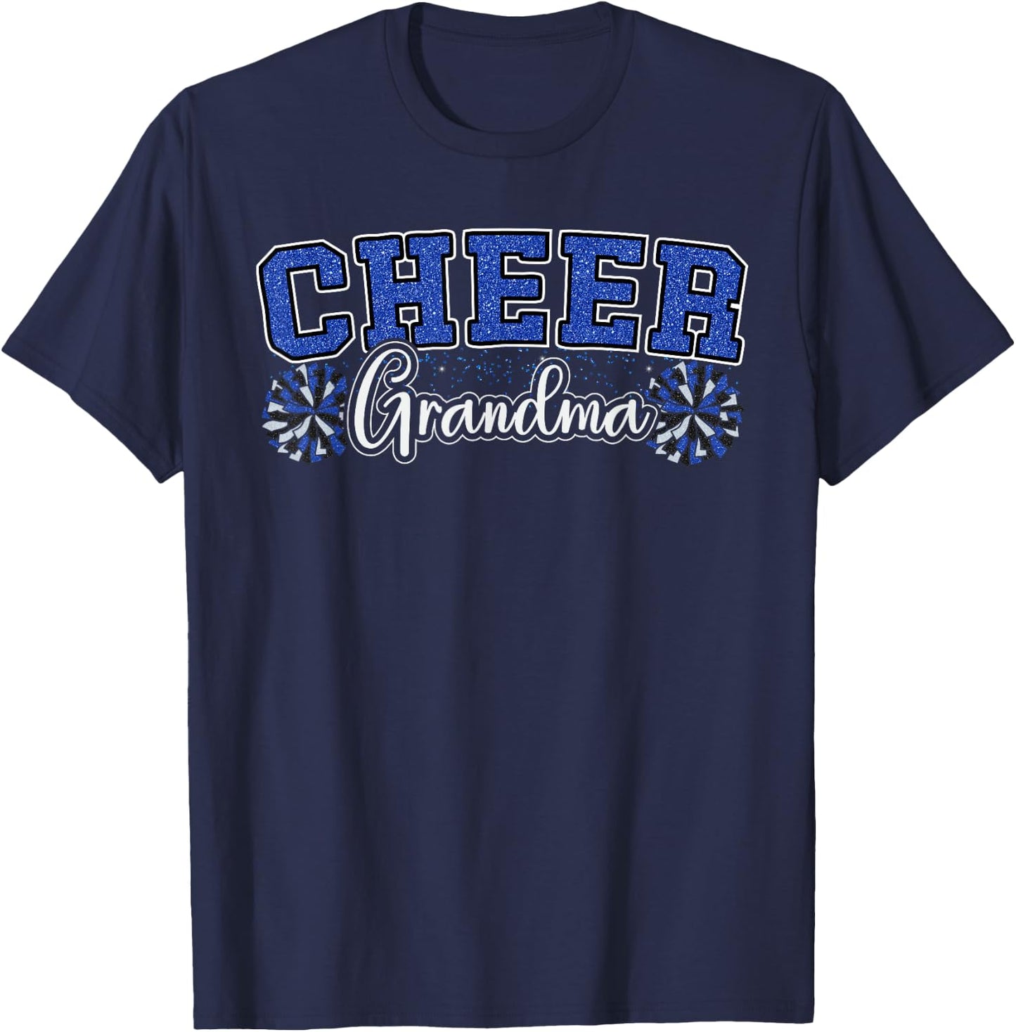 Cheer Grandma My Favorite Cheerleader Calls Me G-ma Blue T-Shirt - T-Shirt | Navy