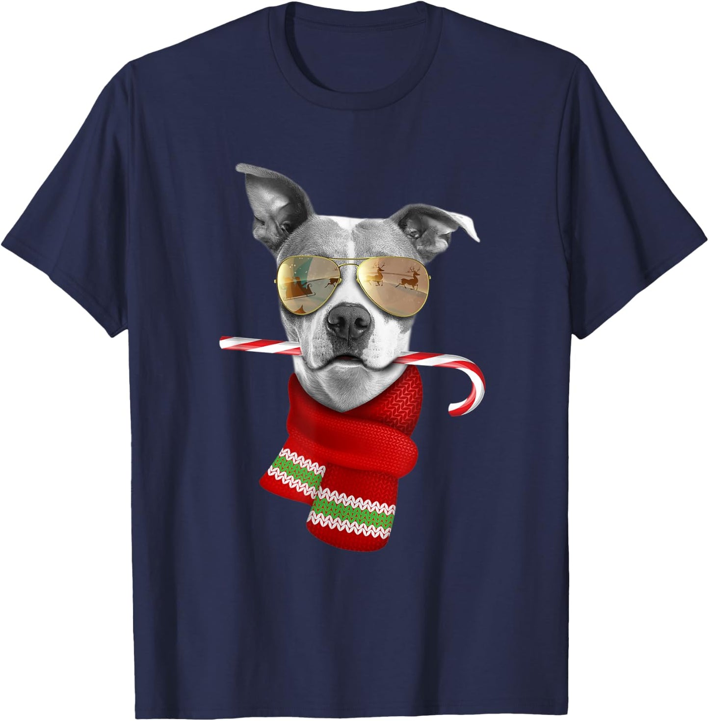 Pitt Bull shirt Cute Christmas Gift Dog Lovers Sunglasses T-Shirt - T-Shirt | Navy
