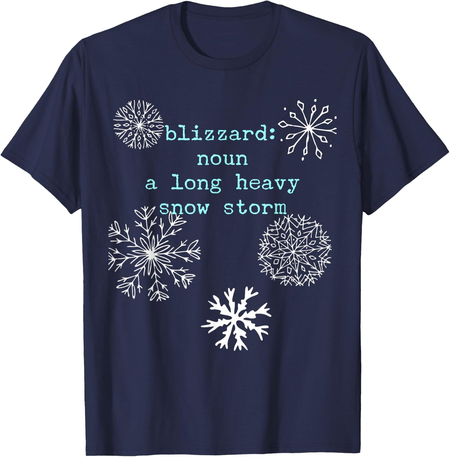 Blizzard Dictionary Definition Vocabulary Parade T-Shirt - T-Shirt | Navy