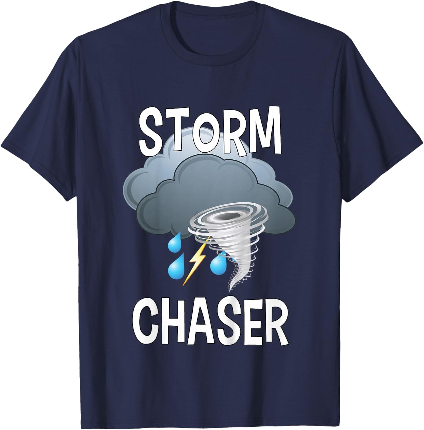 Kids Storm Chaser Shirt Boys Storm Hunter Tornado Gift T-Shirt - T-Shirt | Navy
