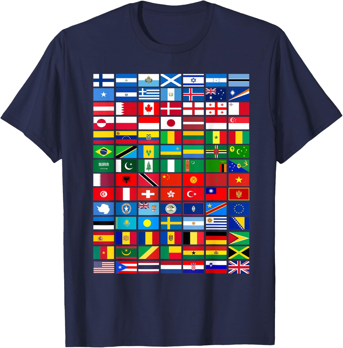Flags of the Countries of the World, International T-Shirt - T-Shirt | Navy