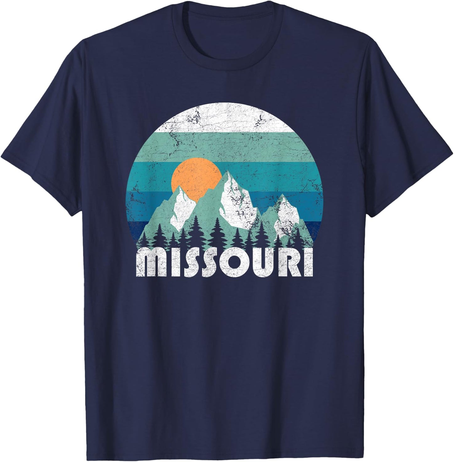 Missouri State Retro Vintage T-Shirt - T-Shirt | Navy