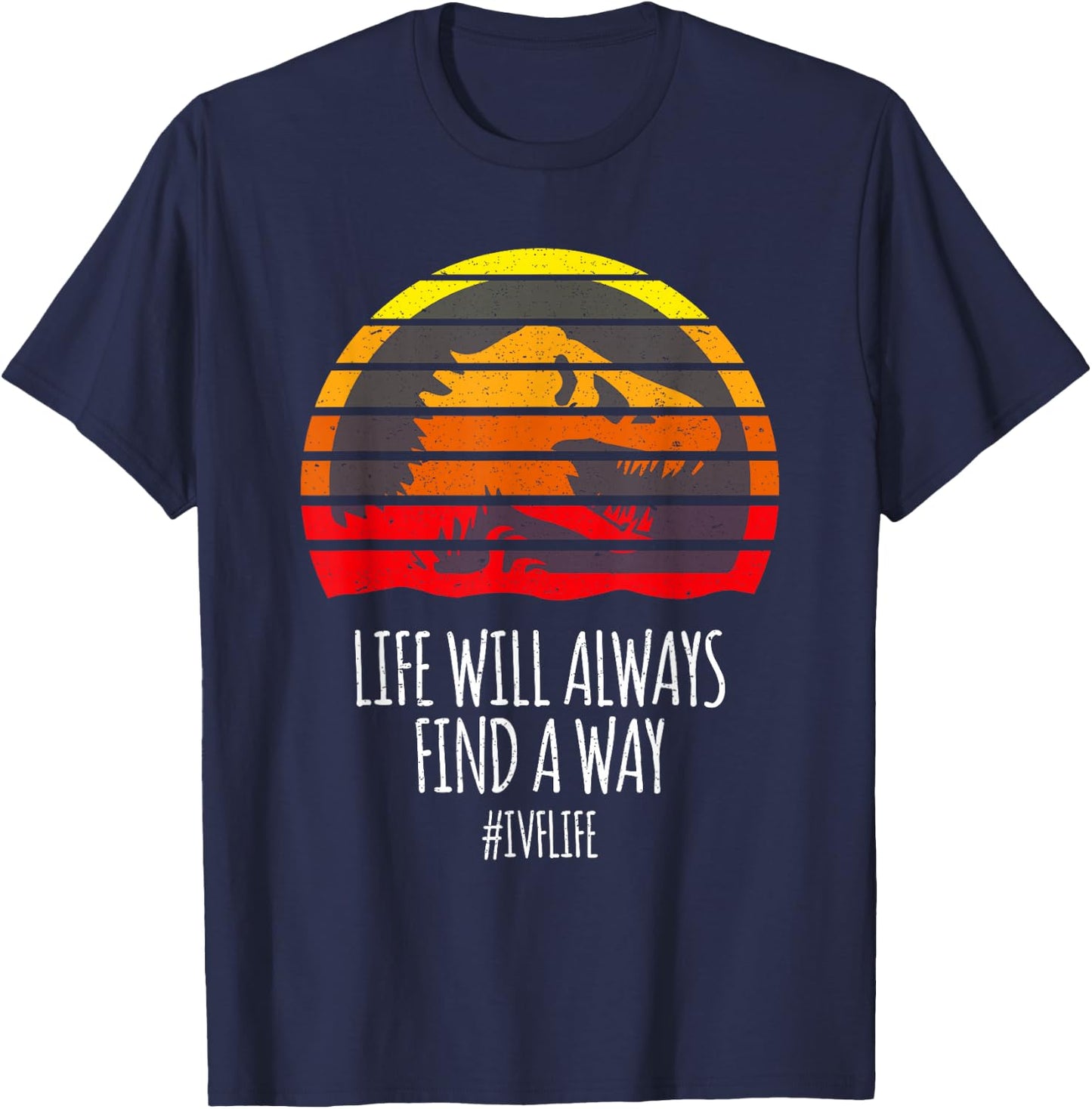 IVF Warrior Hope Infertility Journey Strong Support Tribe T-Shirt - T-Shirt | Navy