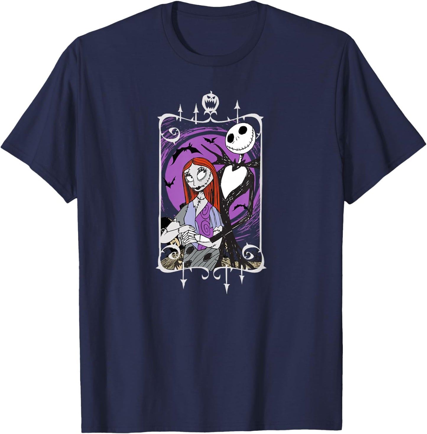 The Nightmare Before Christmas - Jack Skeleton Full Moon T-Shirt - T-Shirt | Navy
