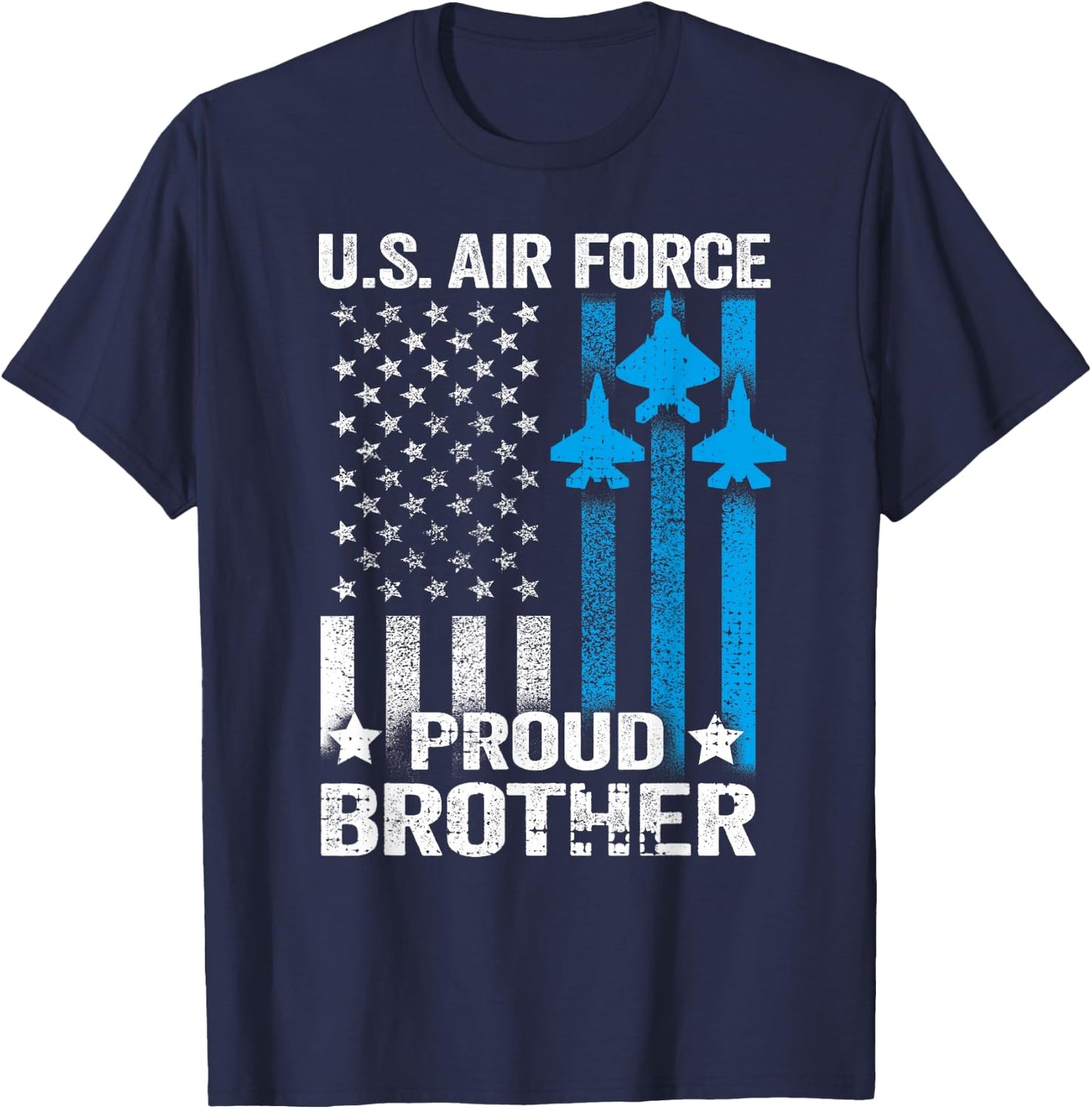 Vintage Proud Brother US Air Force T Shirt - USAF T-Shirt - T-Shirt | Navy