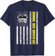 School Bus Driver American Flag Design - School Bus Driver T-Shirt - T-Shirt | Navy