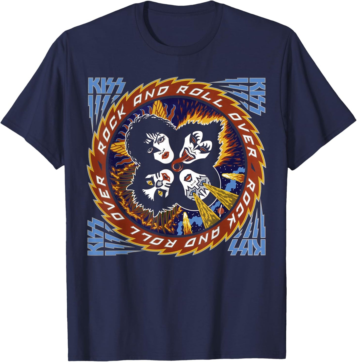 KISS - Rock and Roll Over 40 T-Shirt - T-Shirt | Navy