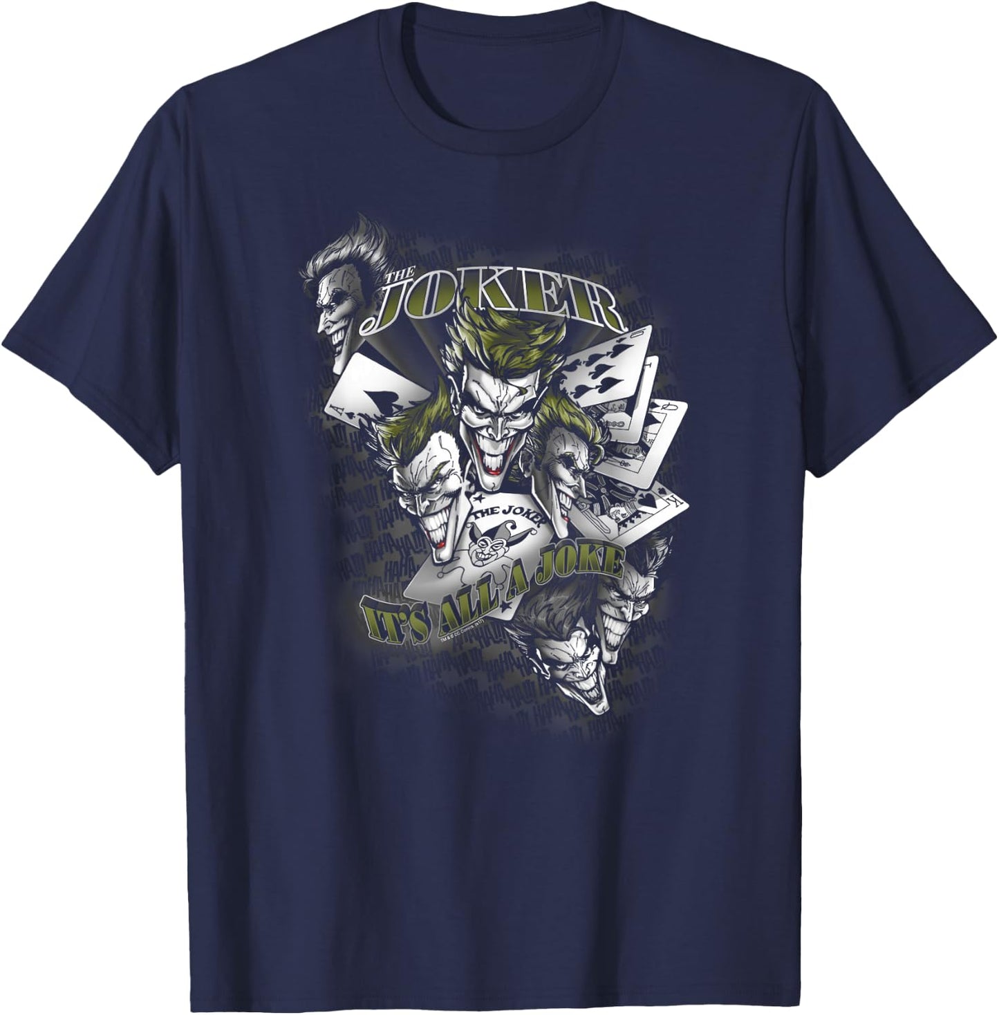 Batman the Joker It's All a Joke T Shirt T-Shirt - T-Shirt | Navy