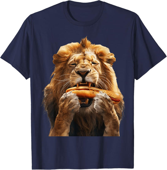 Lion Hotdog T-Shirt - T-Shirt | Navy