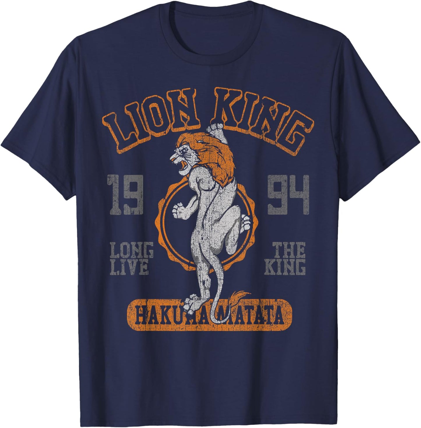 Disney Lion King Simba Varsity 1994 Poster Graphic T-Shirt - T-Shirt | Navy