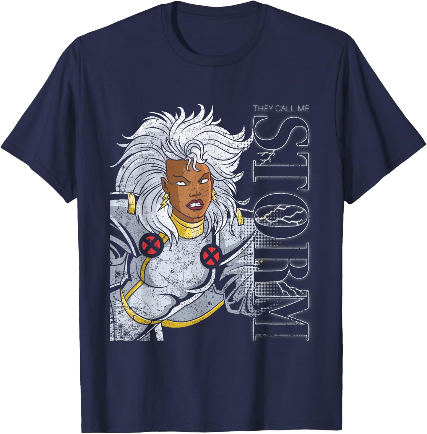Marvel X-Men They Call Me Storm 90s Retro T-Shirt - T-Shirt | Navy
