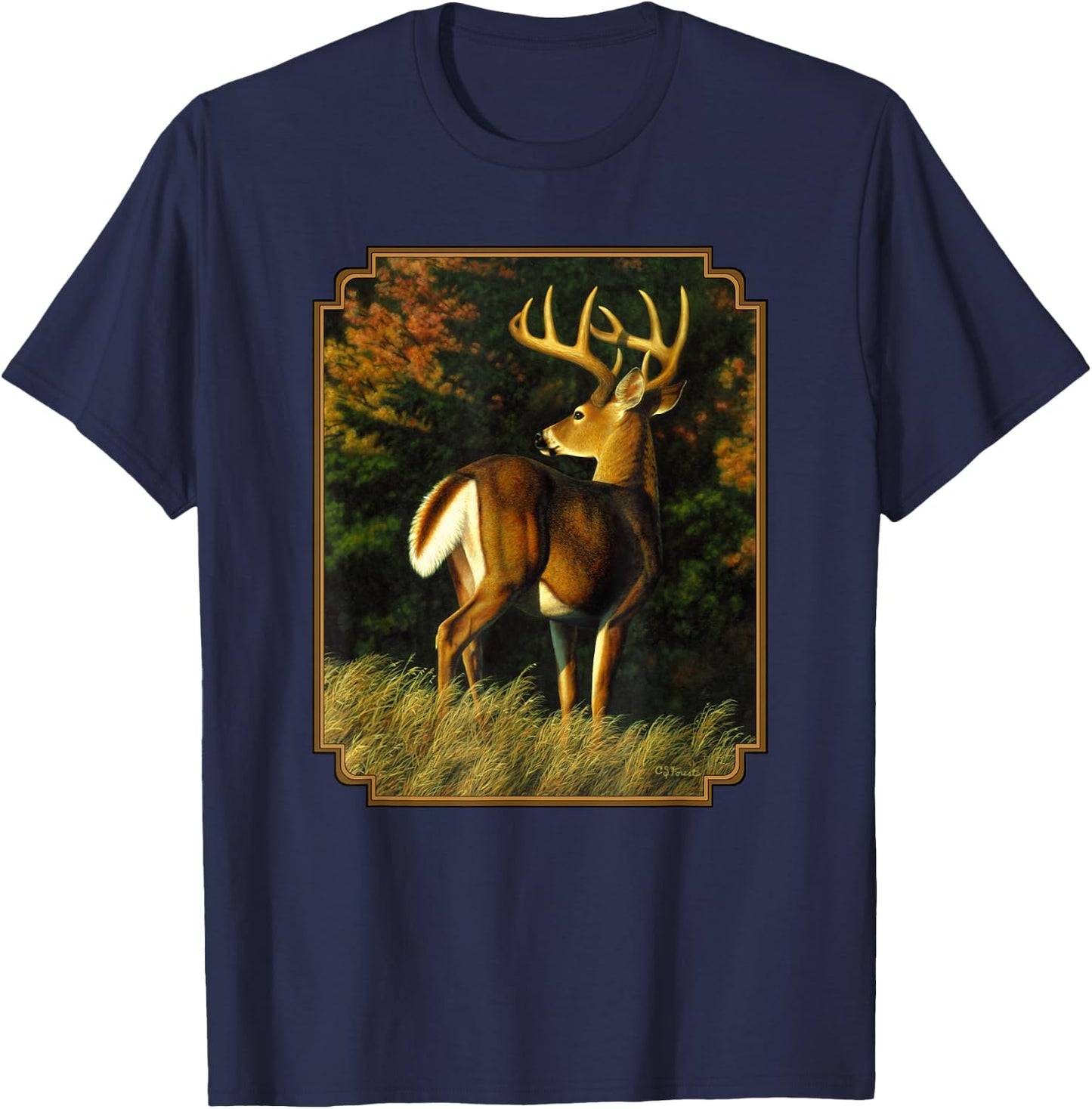 Whitetail Deer Monster Trophy Buck T-Shirt - T-Shirt | Navy