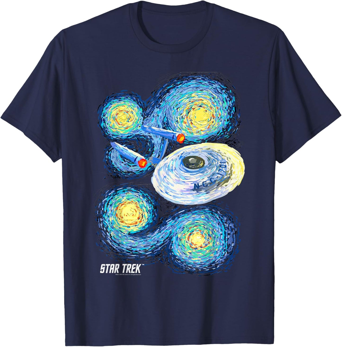 Star Trek Original Series Starry Night Paint T-Shirt - T-Shirt | Navy